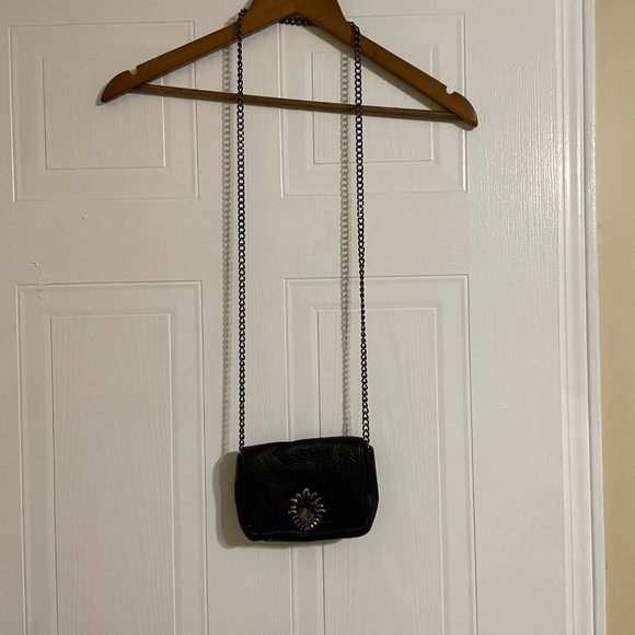 Juicy Couture Black Jewelled Mini Leather Crossbody Bag - Picture 2 of 8